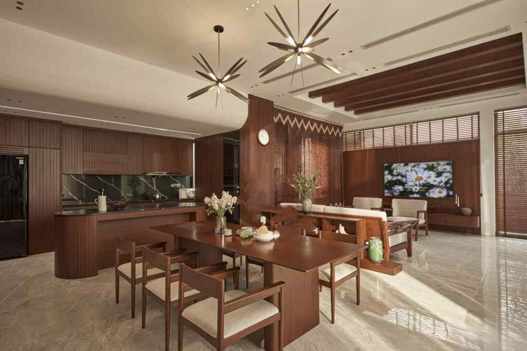 Thiết kế nội thất nhà ở với chất liệu gỗ lim quý hiếm (Nguồn: sưu tầm)