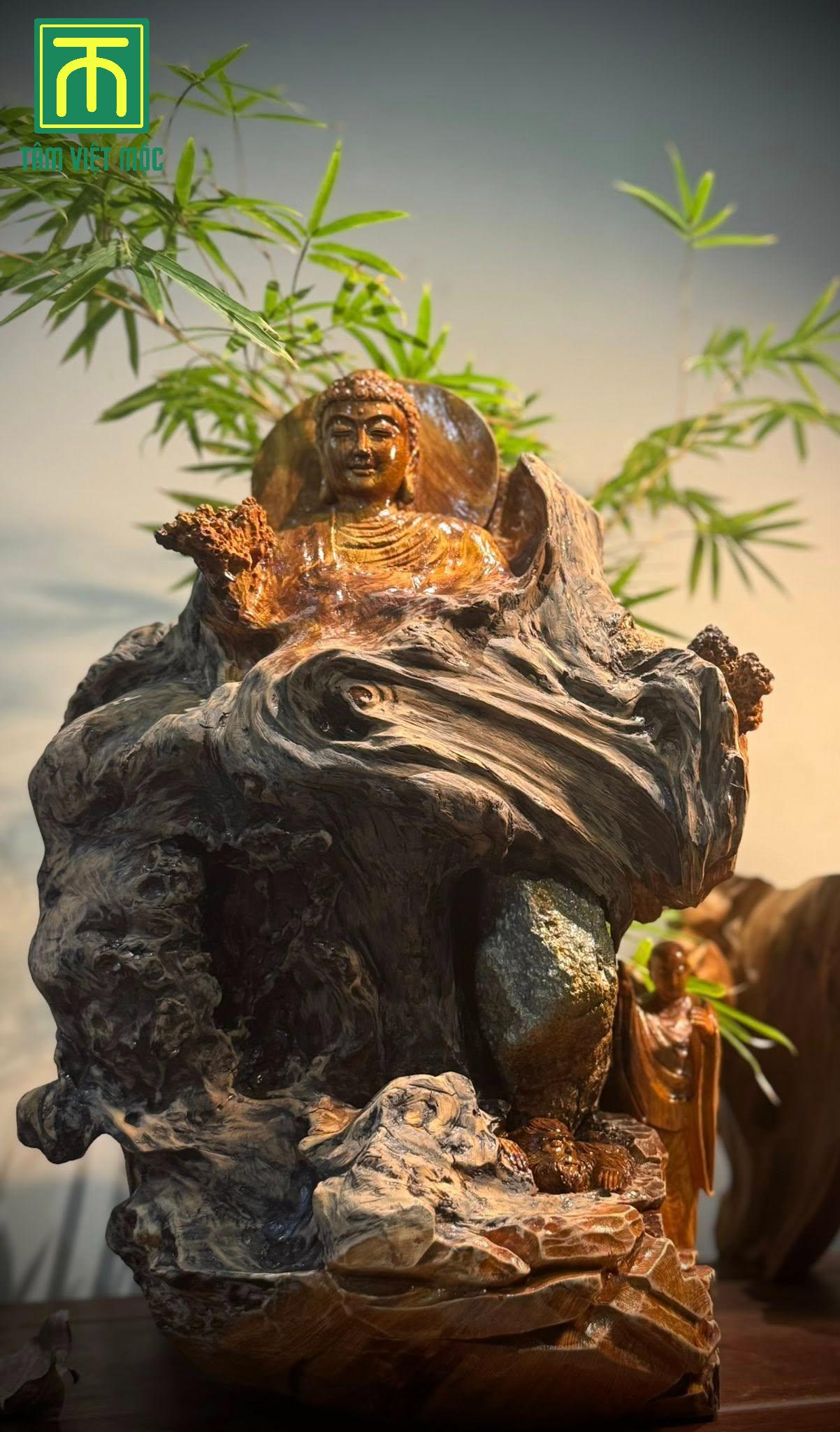 Gỗ mun thường được sử dụng làm tượng phật nhờ giá trị phong thủy cao