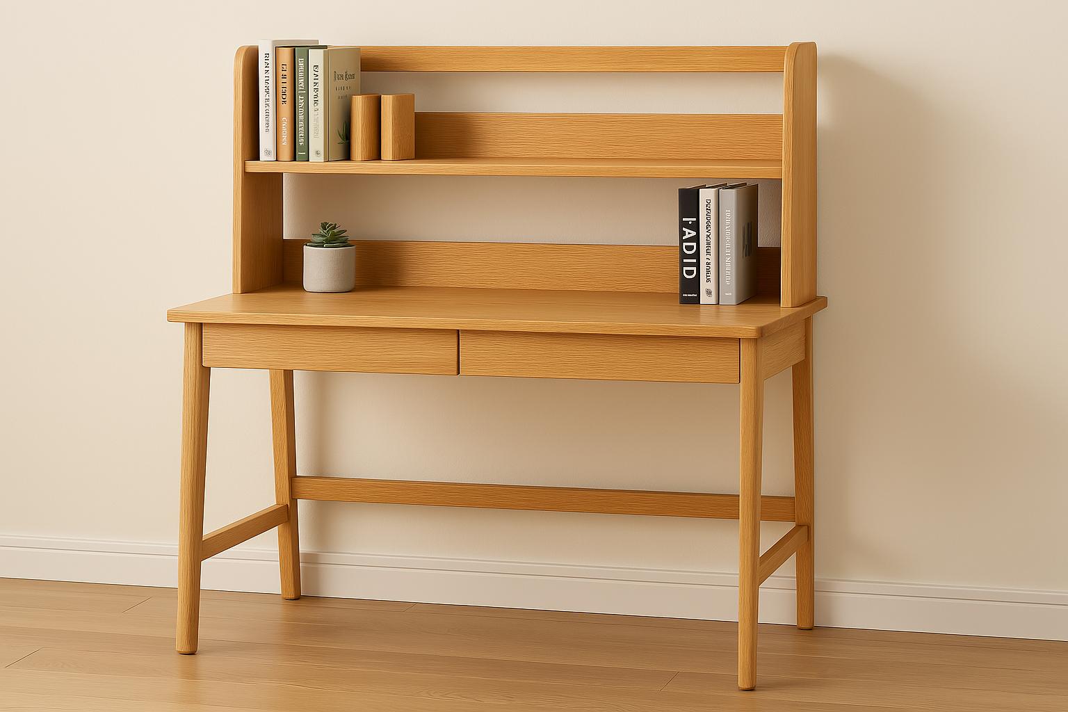 Thiết kế bàn học tích hợp kệ sách tiện lợi, mang lại không gian học tập hiệu quả (Nguồn: sưu tầm)