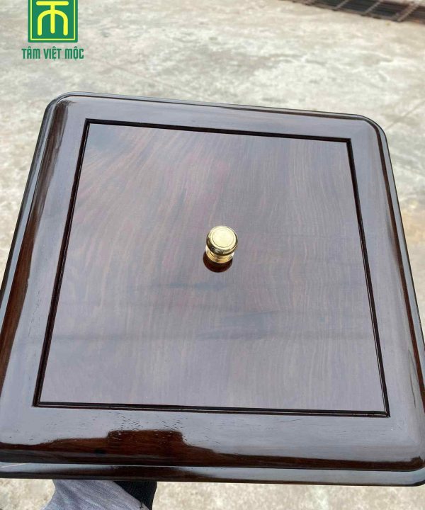 Khay đựng bánh kẹo tết gỗ trắc đen dài 35 rộng 35 cao 13