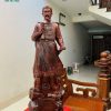 Tượng trần quốc tuấn gỗ hoàng đàn cao 75 ngang 28 sâu 23