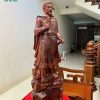 Tượng trần quốc tuấn gỗ hoàng đàn cao 75 ngang 28 sâu 23 2