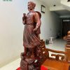 Tượng trần quốc tuấn gỗ hoàng đàn cao 75 ngang 28 sâu 23 3